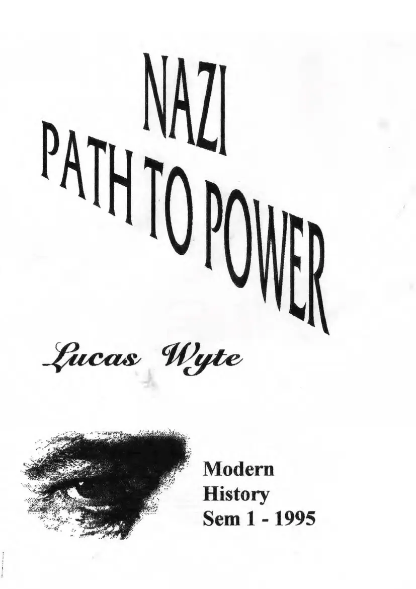 Nazi Path to Power