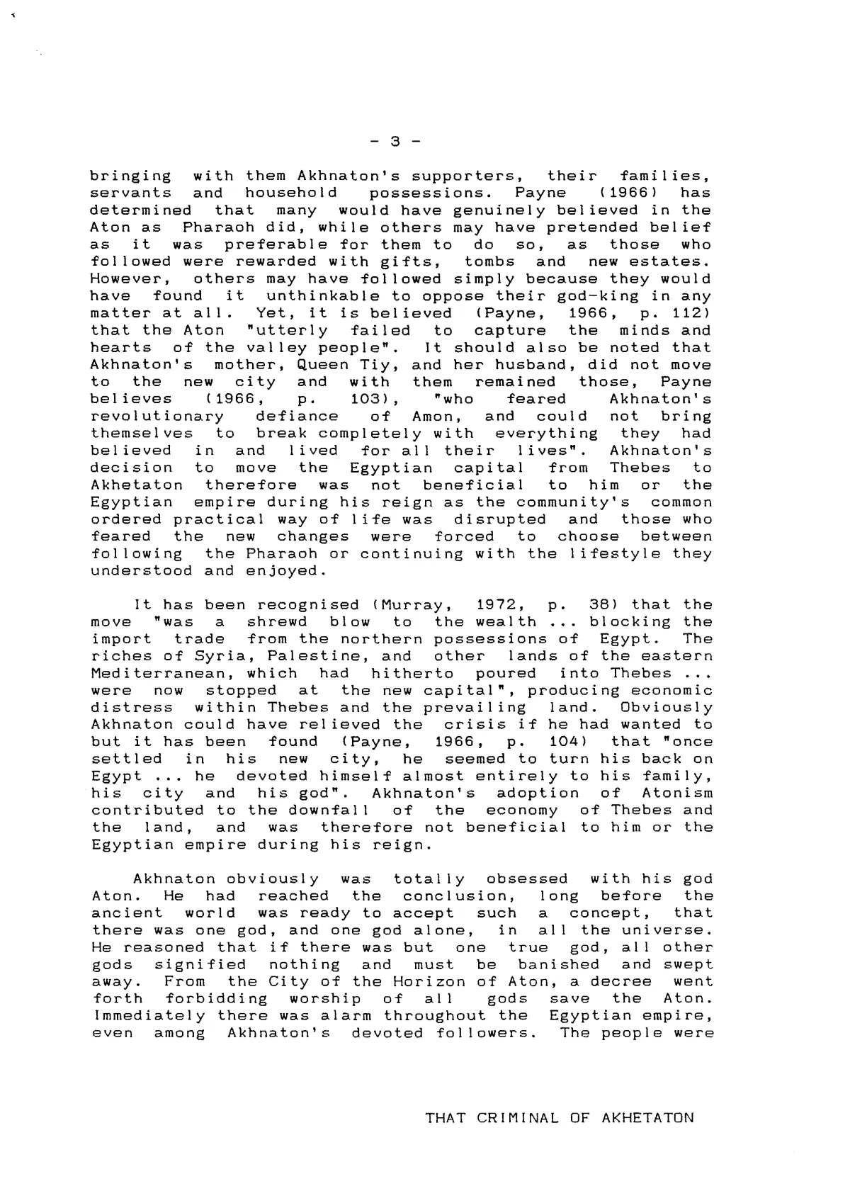 That Criminal of Akhetaton